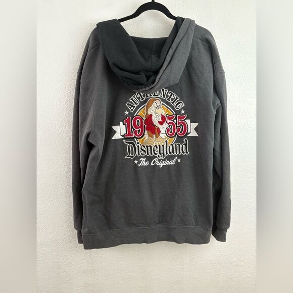 Disney World Embroidered vintage authentic 1955 gray Hoodie Jacket size XXL - Picture 1 of 8